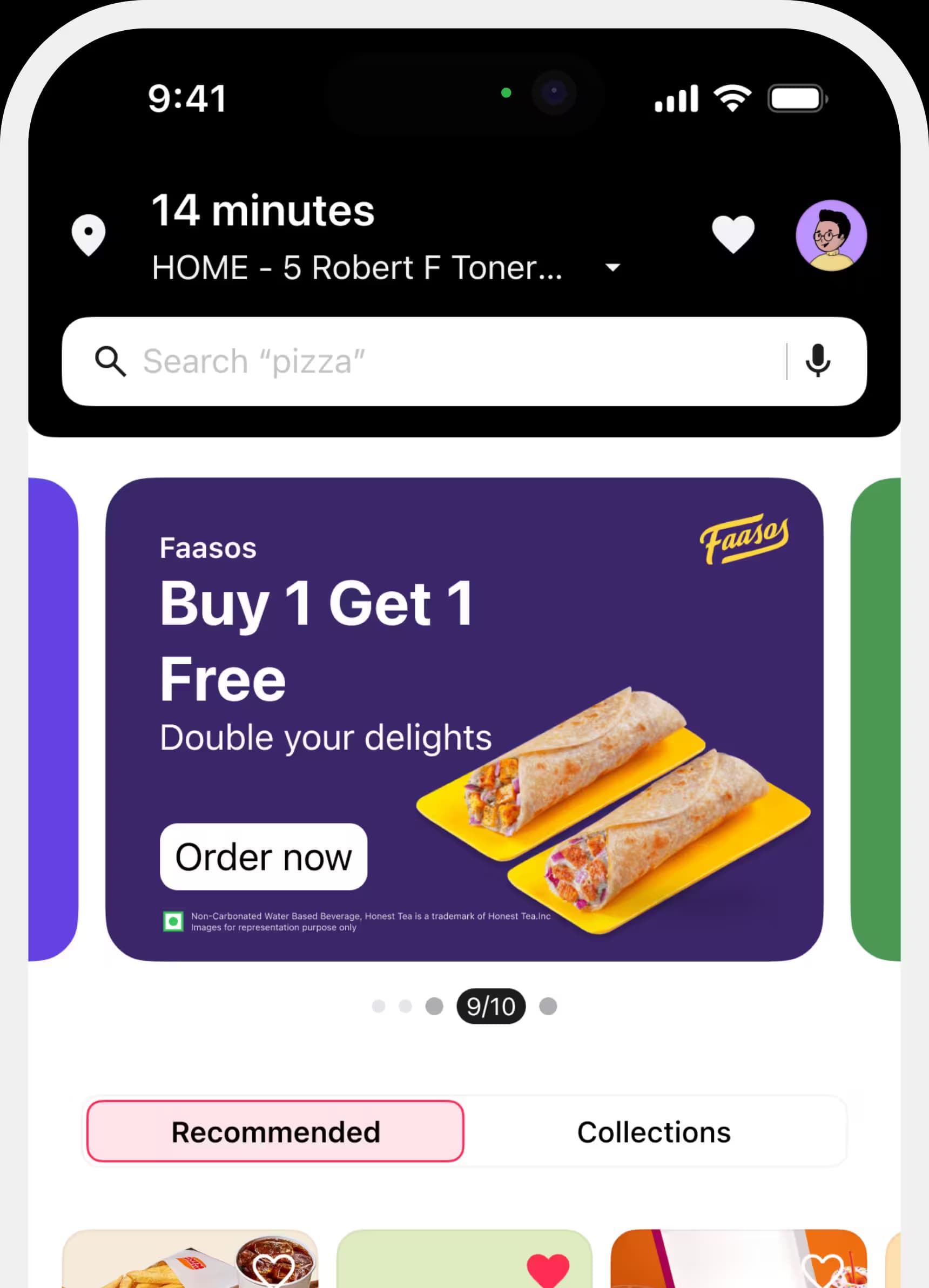 Food delivery customer app