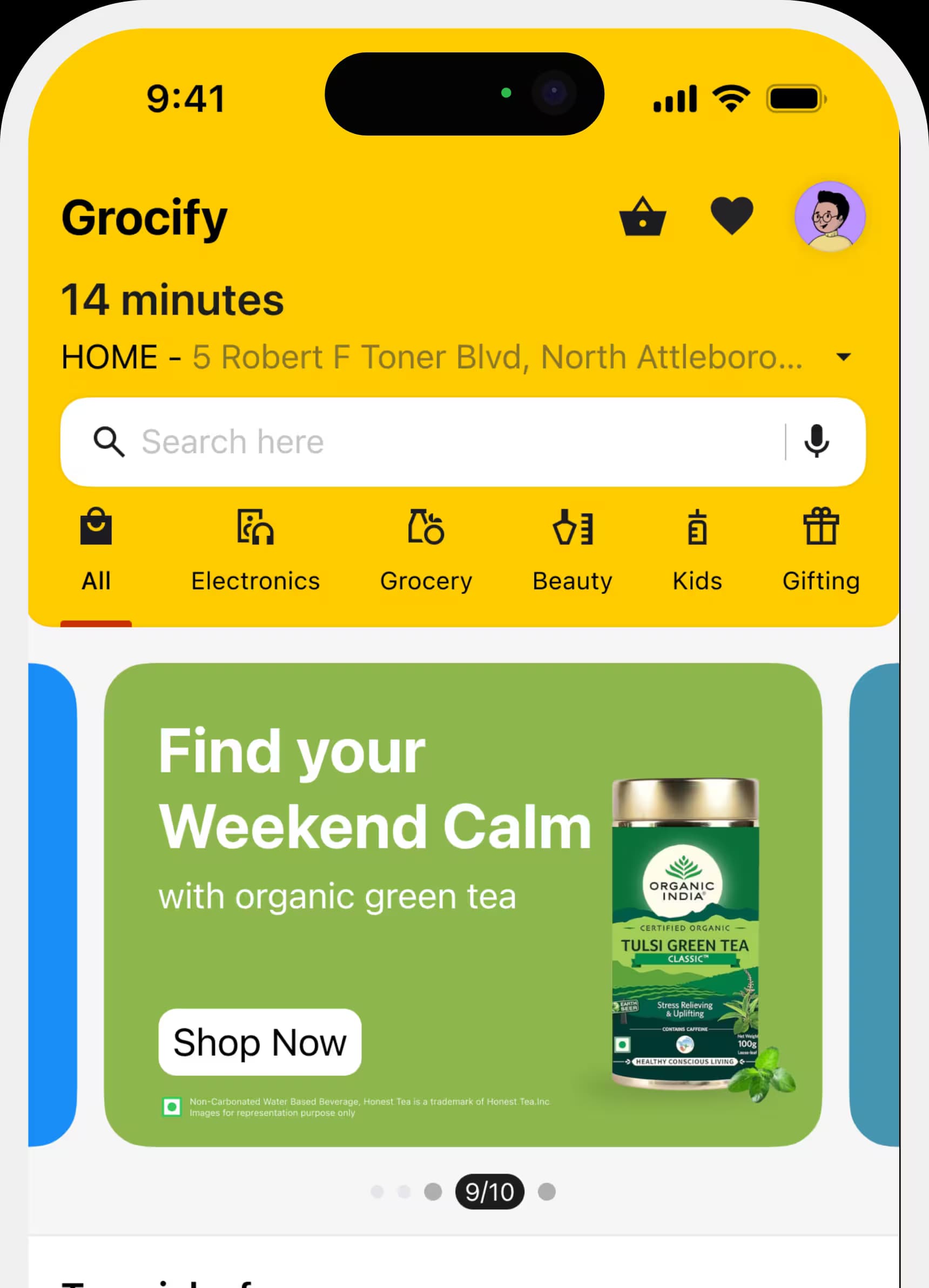 Grocery delivery customer app