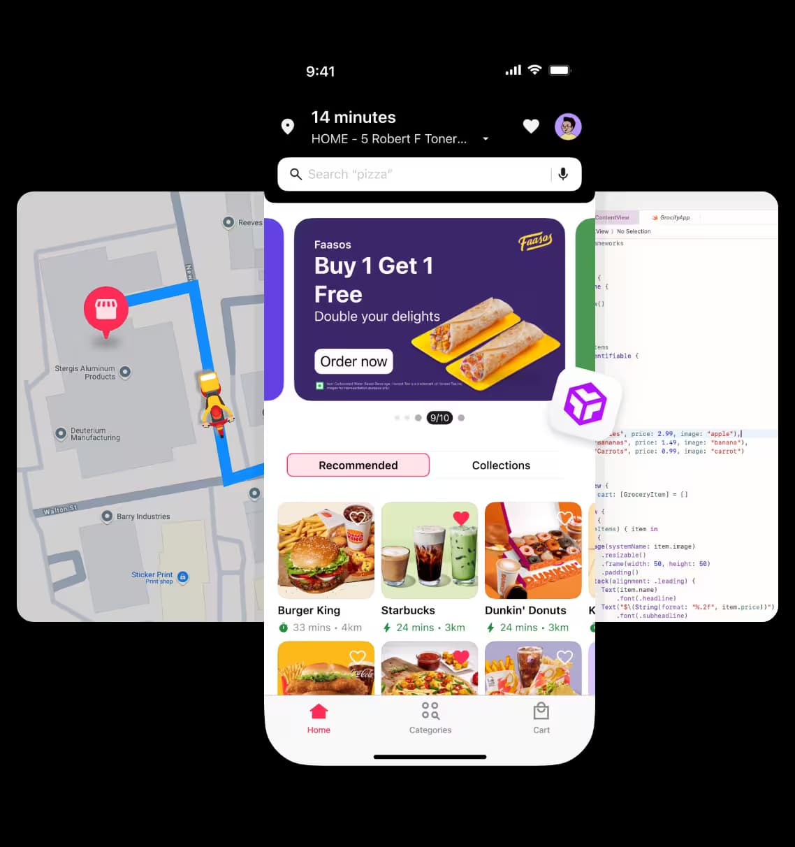 Food delivery app development
